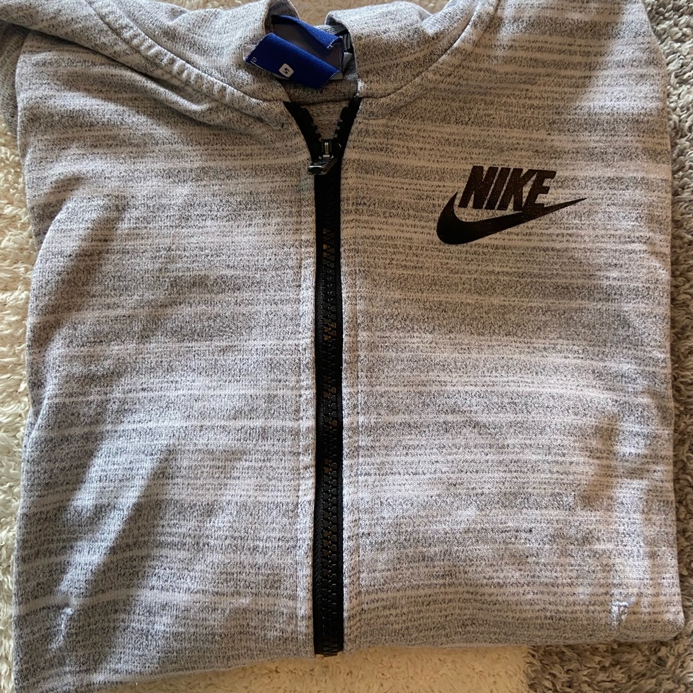 soulcycle x nike zip up hoodie grey size small